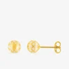 Boucles d'oreilles Mélodie Or jaune 375‰ et laque ivoire, petit modèle SO OR