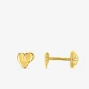 Boucles d'oreilles motif cœur or jaune 750 ‰ SO OR