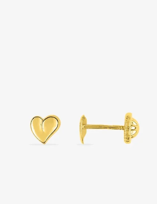 Boucles d'oreilles motif cœur or jaune 750 ‰ SO OR