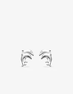 Boucles d'oreilles motif double dauphins argent 925%o SO OR