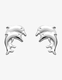 Boucles d'oreilles motif double dauphins argent 925%o SO OR