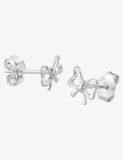 Boucles d'oreilles motif ruban argent 925%o SO OR
