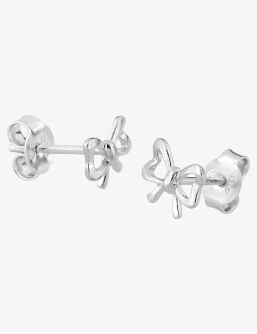 Boucles d'oreilles motif ruban argent 925%o SO OR