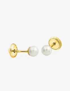 Boucles d'oreilles or 750 ‰ perles rondes de culture eau douce SO OR