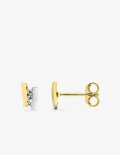 Boucles d'oreilles or 375‰ et oxyde de zirconium SO OR