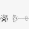 Boucles d'oreilles or blanc 375‰ et oxyde de zirconium SO OR