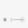 Boucles d'oreilles or blanc 375‰ et oxyde de zirconium SO OR