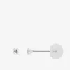 Boucles d'oreilles or blanc 375‰ et oxyde de zirconium SO OR