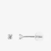 Boucles d'oreilles or blanc 375‰ et oxyde de zirconium SO OR