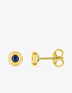 Boucles d'oreilles or jaune 750 ‰ et saphirs SO OR
