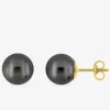 Boucles d'oreilles or jaune 375‰ et perle 8mm SO OR