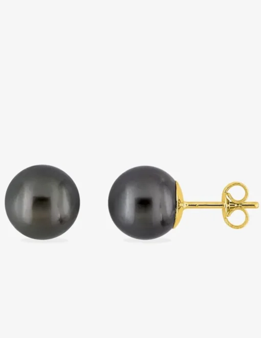 Boucles d'oreilles or jaune 375‰ et perle 8mm SO OR