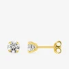 Boucles d'oreilles or jaune 375‰ et oxyde de zirconium SO OR