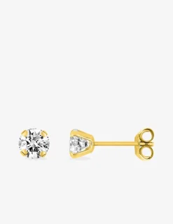 Boucles d'oreilles or jaune 375‰ et oxyde de zirconium SO OR