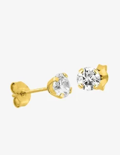 Boucles d'oreilles or jaune 375‰ et oxyde de zirconium SO OR