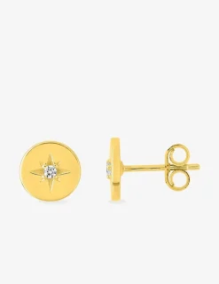 Boucles d'oreilles or jaune 750 ‰, oxyde de zirconium SO OR