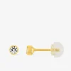 Boucles d'oreilles or jaune 375‰ et oxyde de zirconium SO OR