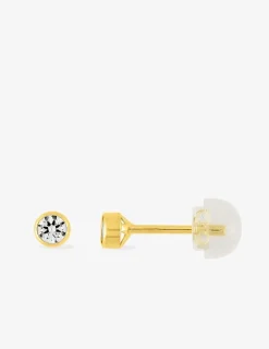 Boucles d'oreilles or jaune 375‰ et oxyde de zirconium SO OR