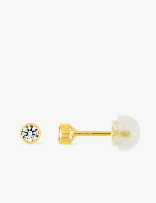 Boucles d'oreilles or jaune 375‰ et oxyde de zirconium SO OR