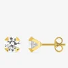 Boucles d'oreilles or jaune 375‰ et oxyde de zirconium SO OR