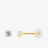 Boucles d'oreilles or jaune 375‰ et oxyde de zirconium SO OR