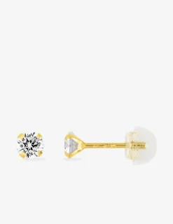 Boucles d'oreilles or jaune 375‰ et oxyde de zirconium SO OR