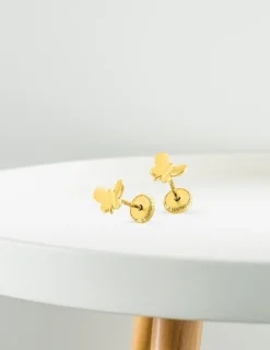 Boucles d'oreilles papillon or jaune 750 ‰ SO OR