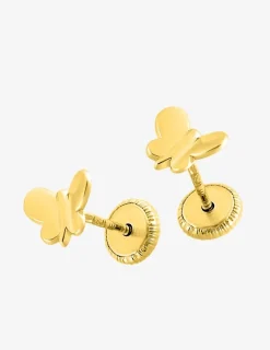 Boucles d'oreilles papillon or jaune 750 ‰ SO OR