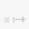 Boucles d'oreilles papillon or blanc 750 ‰ SO OR