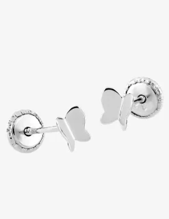 Boucles d'oreilles papillon or blanc 750 ‰ SO OR