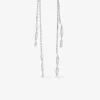 Boucles d'oreilles pendantes or blanc 375‰ SO OR