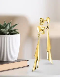 Boucles d'oreilles pendantes or jaune 375‰ SO OR
