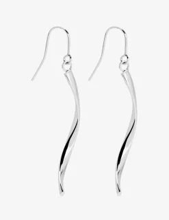 Boucles d'oreilles pendantes or blanc 375‰ SO OR