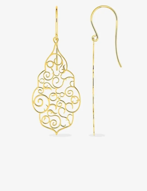 Boucles d'oreilles pendantes or jaune 375‰ SO OR