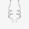 Boucles d'oreilles pendantes "serpentin" or blanc 375‰ SO OR