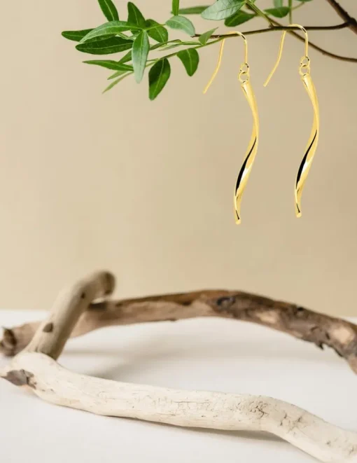 Boucles d'oreilles pendantes or jaune 375‰ SO OR