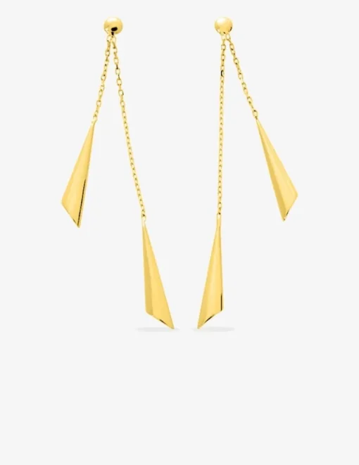 Boucles d'oreilles pendantes or jaune 750 ‰ SO OR