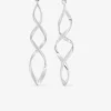 Boucles d'oreilles pendantes doubles torsades argent 925‰ SO OR