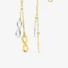 Boucles d'oreilles pendantes infinis bicolores or 375‰ SO OR