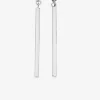 Boucles d'oreilles pendantes bâton or blanc 375‰ SO OR