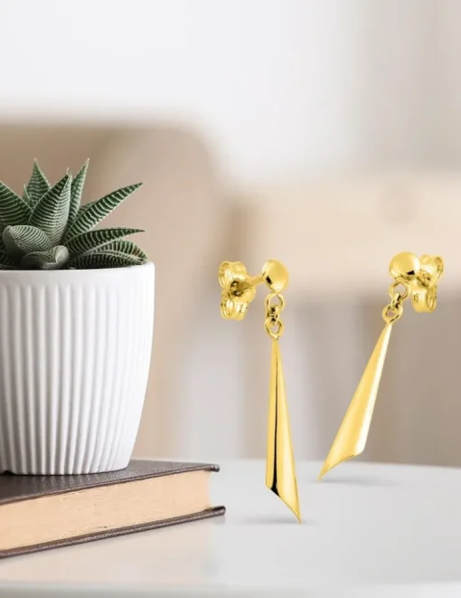 Boucles d'oreilles pendantes or jaune 375‰ SO OR