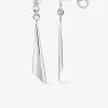 Boucles d'oreilles pendantes or blanc 375‰ SO OR