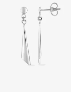 Boucles d'oreilles pendantes or blanc 375‰ SO OR