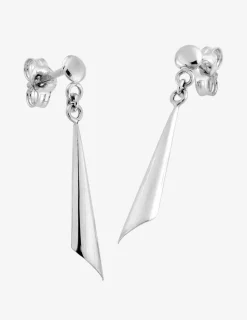 Boucles d'oreilles pendantes or blanc 375‰ SO OR