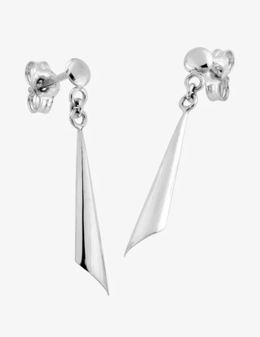 Boucles d'oreilles pendantes or blanc 375‰ SO OR
