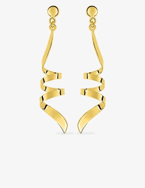Boucles d'oreilles pendantes "serpentin" or jaune 375‰ SO OR