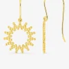 Boucles d'oreilles pendantes soleil plaqué or SO OR