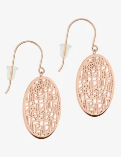 Boucles d'oreilles pendantes acier rose rond fantaisie SO OR