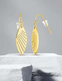 Boucles d'oreilles pendantes en acier doré SO OR