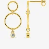 Boucles d'oreilles pendantes en plaqué or et oxyde de zirconium SO OR